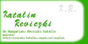 katalin reviczki business card